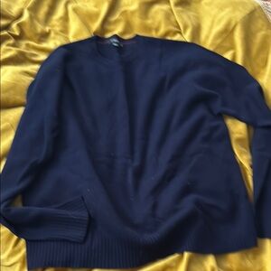 J. Crew Blue Crewneck Sweater Classic Knit Style